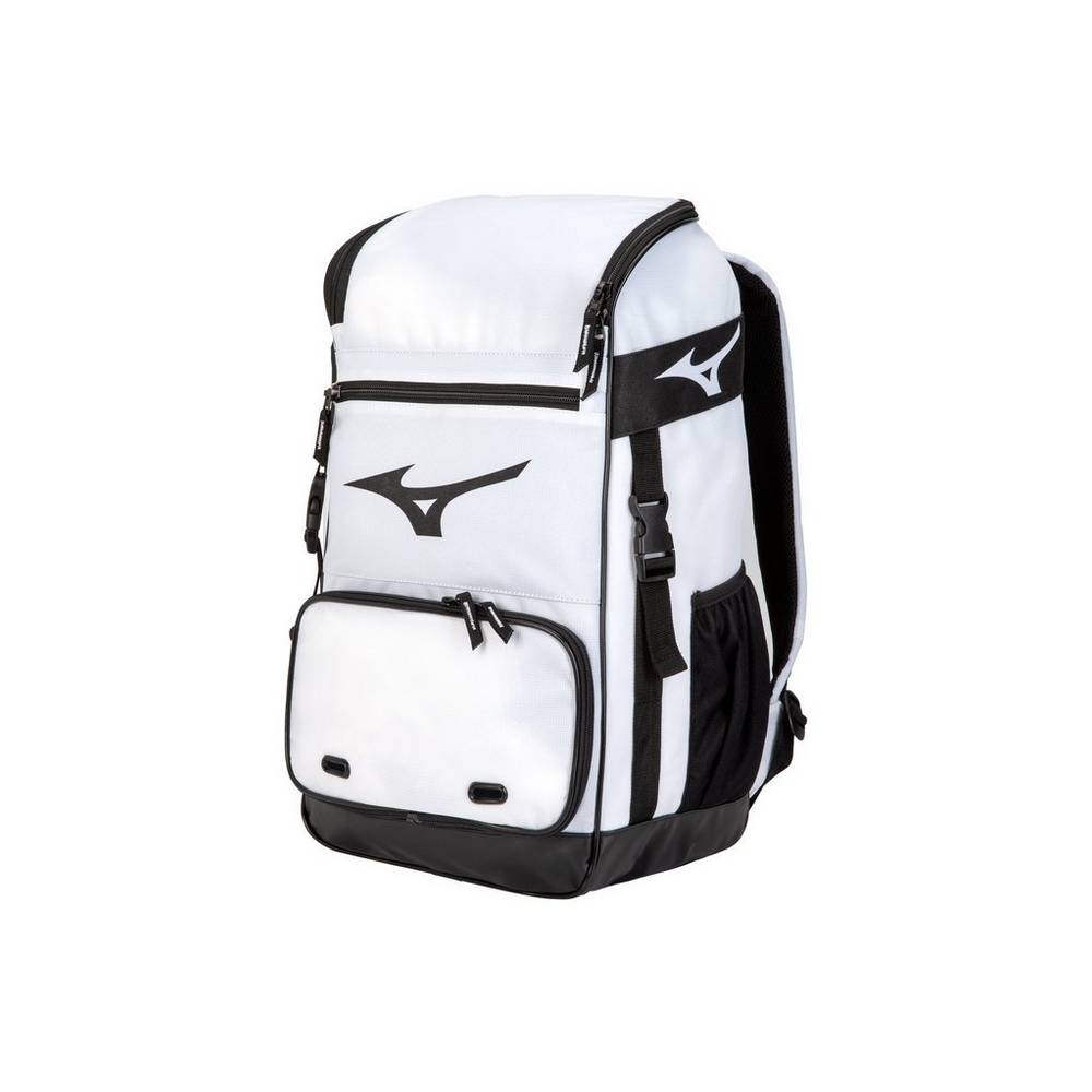 Mens Mizuno Organizer 21 Baseball Backpack White Philippines (PWGKYS198)